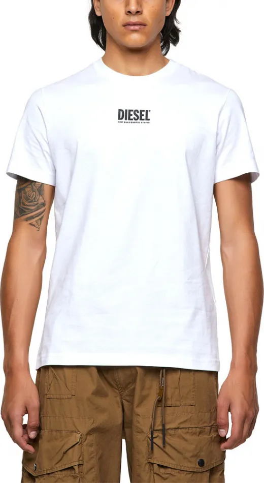 1374755 Diesel T Diegos Eco Smallogo T Shirt Men T Shirt Leuko A02878 0aaxj 100